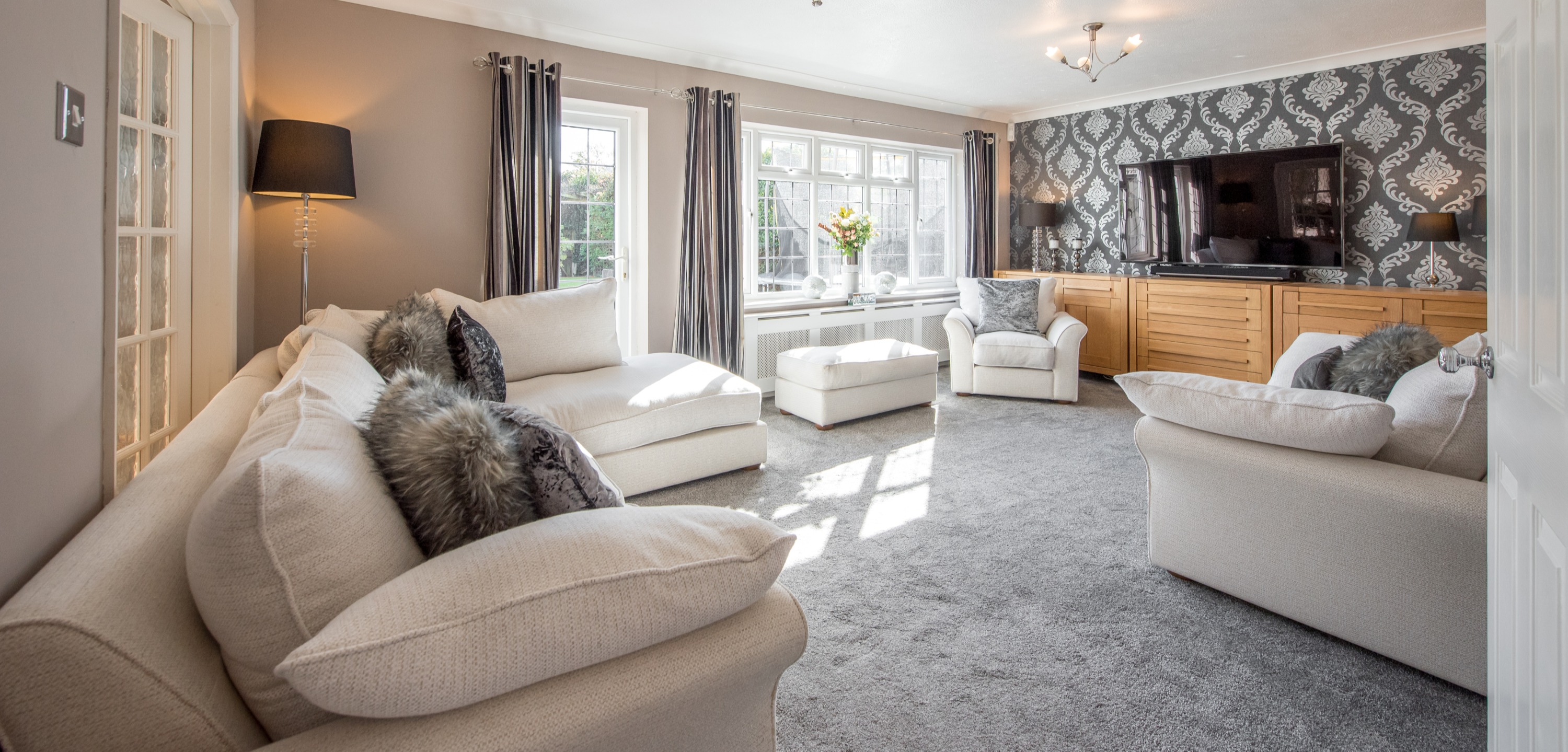 Beautiful interior with curtains